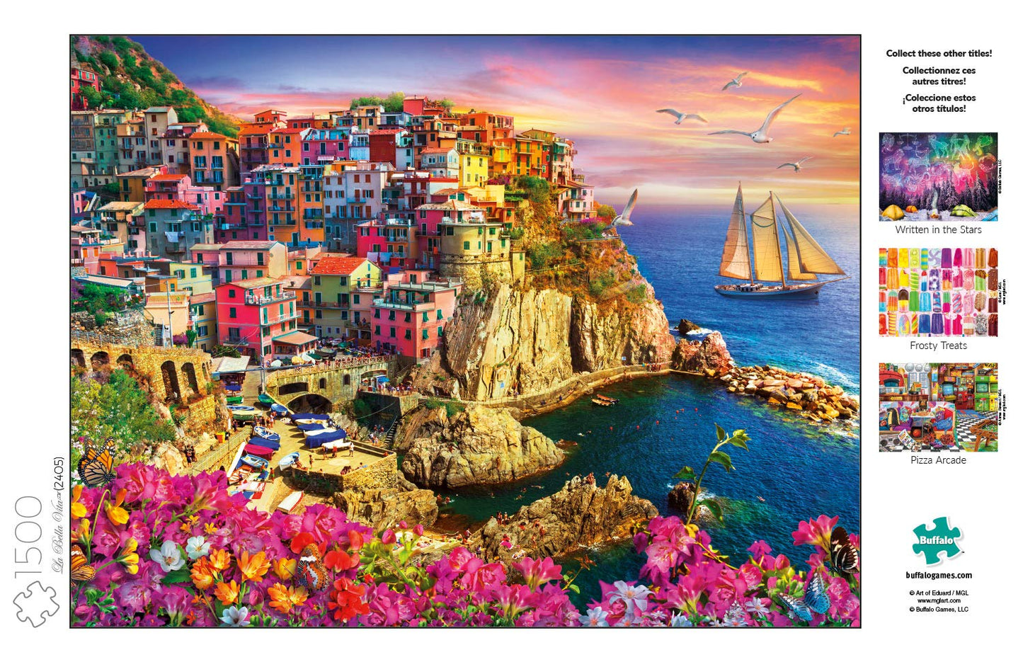Buffalo Games 1500 Piece Jigsaw Puzzle - La Bella Vita, Large Multicolor, Paper Material, Model 2405, Perfect for Game Nights