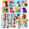PICKFORU Birds Puzzles for Adults 1000 Pieces, Colorful Animals Jigsaw Puzzles Cardinal Blue Jay, Cute Parrot Puzzle as Wall Dec