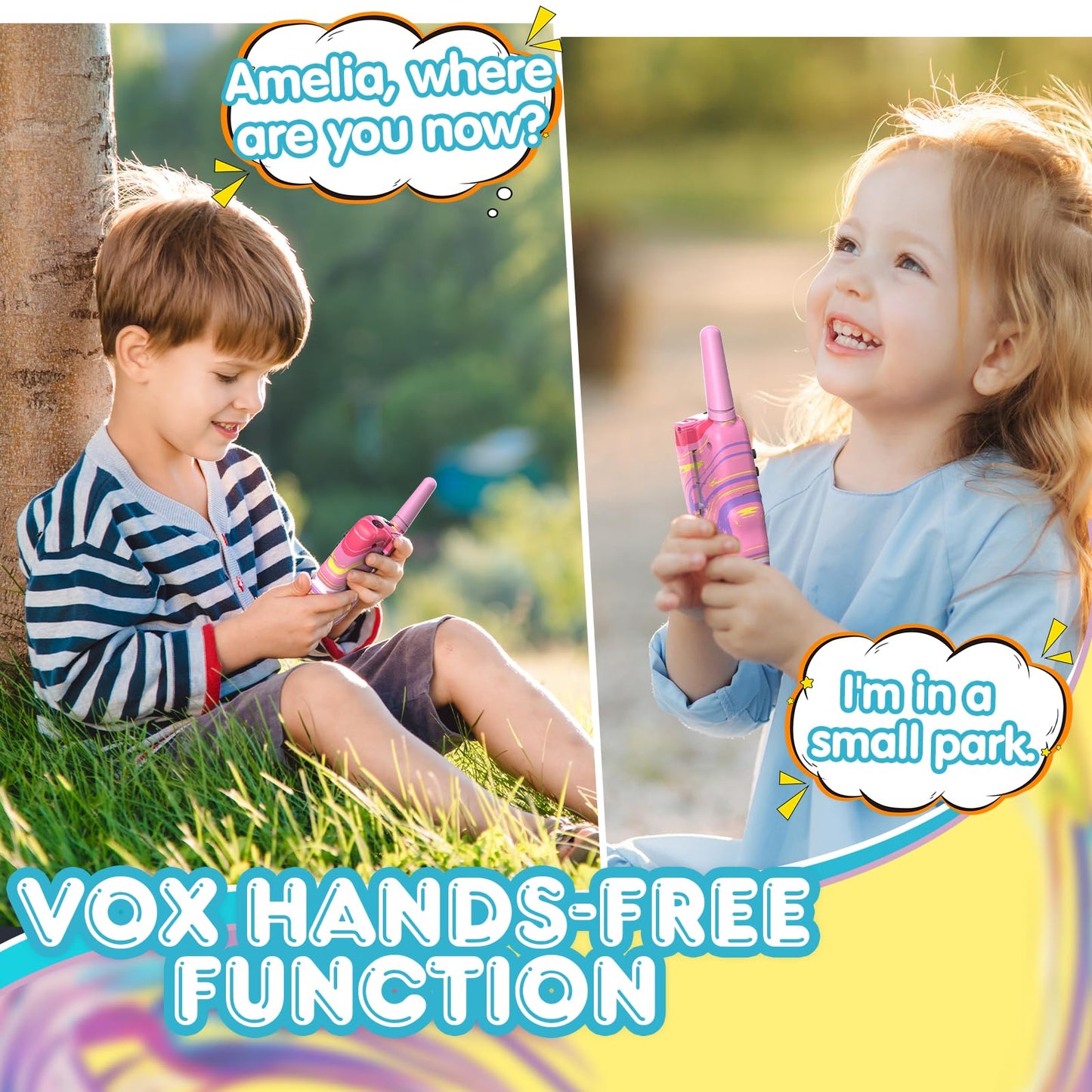 Selieve Gifts Toys For 3 4 5 6 Year Old Girls, Walkie Talkies For Kids 2 Pack With 22 Channels, Lcd Screen, Led Flashlight & Vox