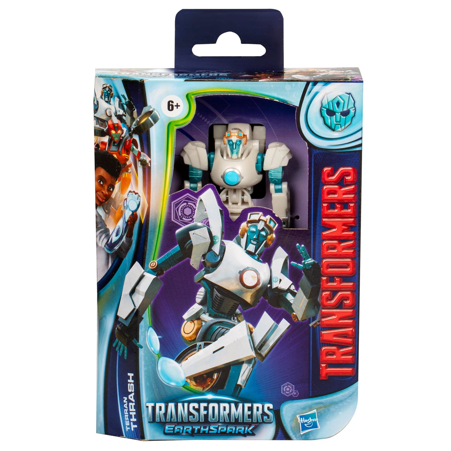 Transformers Earthspark Deluxe Class Terran Thrash 5-Inch Robot Action Figure, Converts In 22 Steps, Interactive Toys For Boys F