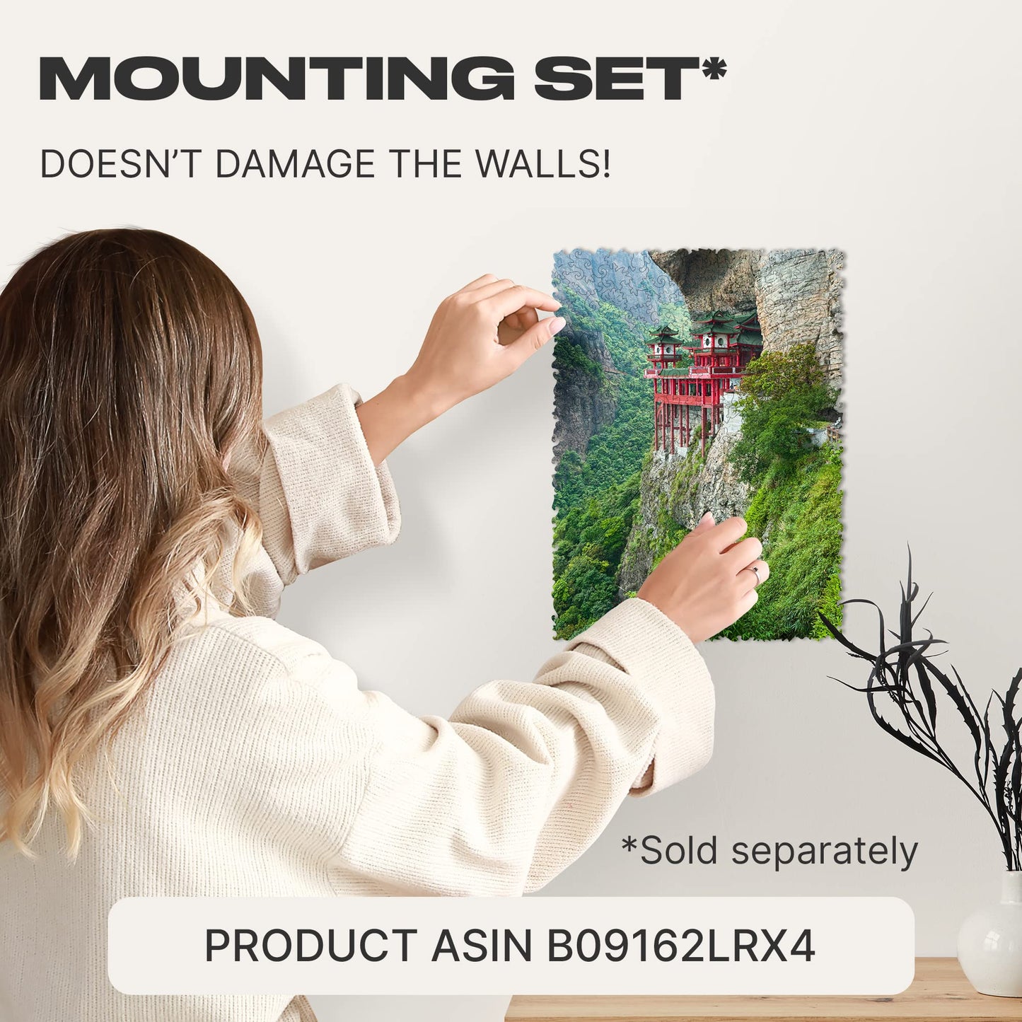 Unidragon Original Wooden Jigsaw Puzzles - Nature Soaring Temple, 250 Pcs, Medium 12.2'X9', Beautiful Gift Package, Unique Shape Best Gift For Adults And Kids