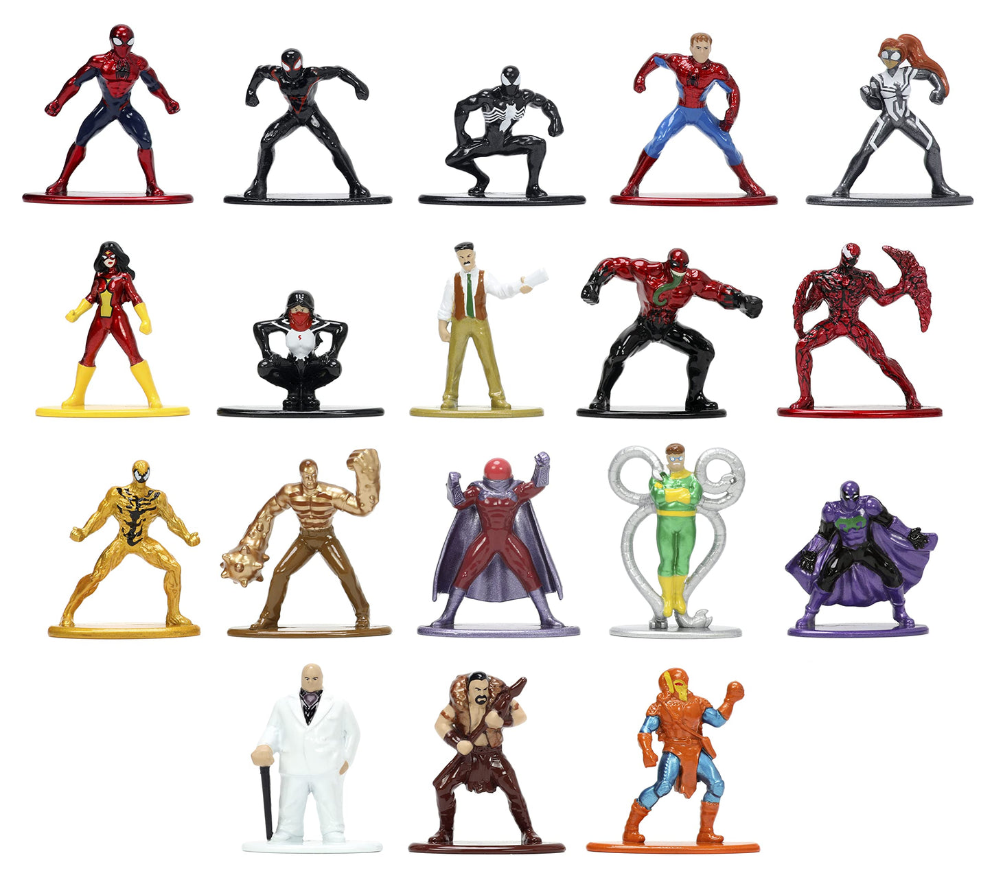 Jada Toys Marvel Spider-Man 18-Pack Series 8 Die-Cast Figures, Toys For Kids And Adults