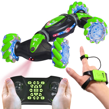 Contixo SC1 All Terrain Speed Crawler RC Stunt Car, 4WD 2.4GHz Remote Control Car Gesture Sensor Toy Cars, Double Sided Rotating