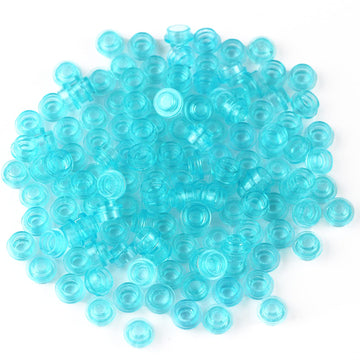 Feleph 1000Pcs Transparent Light Blue Round Plates 1X1 Building Blocks Parts And Pieces Bricks Dots Bulk Studs Accessories Kit C