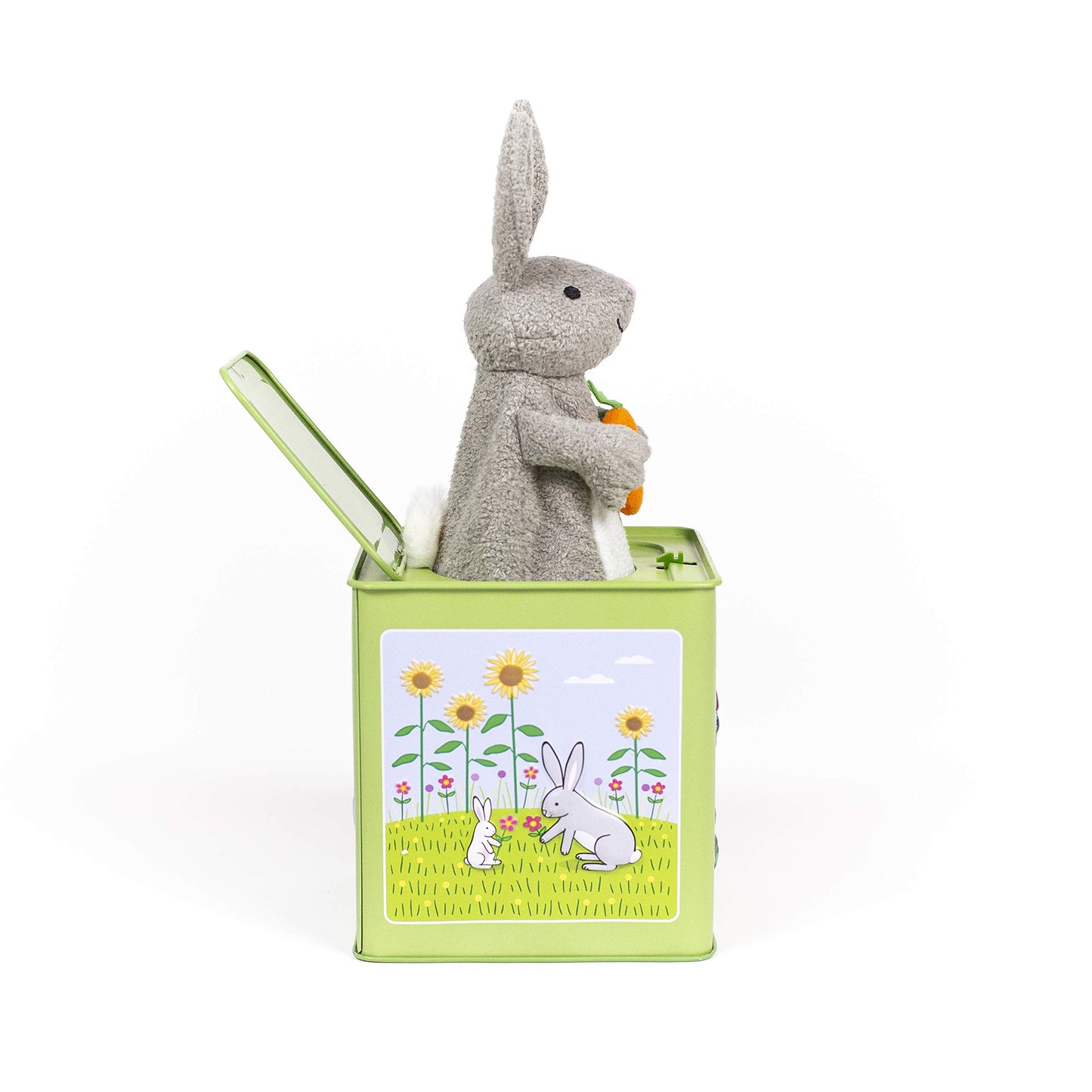 Jack Rabbit Creations Bunny Jack In The Box Toy | Ages 3+ Classic Tin Toy With Soft Pop Up | Plays Peter Cottontail Song