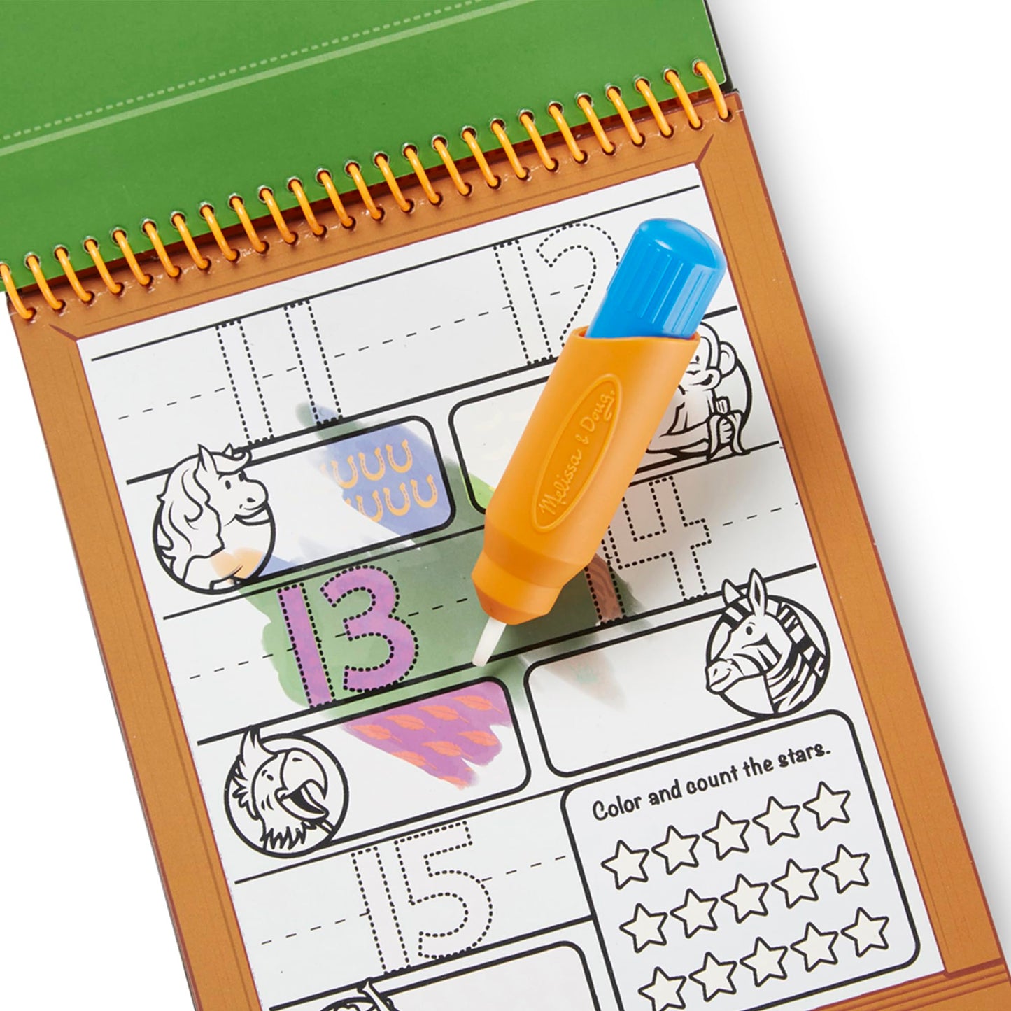 Melissa & Doug On The Go Water Wow! Reusable Water-Reveal Activity Pad - Numbers - FSC Certified