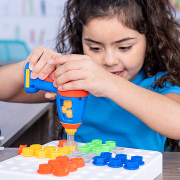 Educational Insights Design & Drill Toolbox, STEM Toy with 70 Pieces, Electric Drill & Screwdriver, Ages 3+, Multi-color, Medium