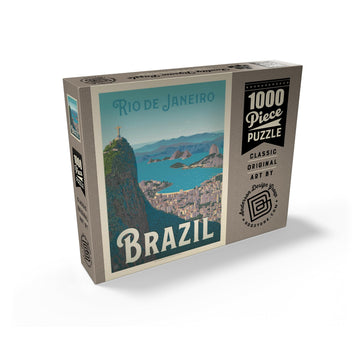 MyPuzzle.com Vintage Poster Jigsaw Puzzle - 1000 Piece Cardboard, Colorful Rio De Janeiro Harbor View