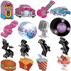 48 Pcs 50s Decorating Cutouts Rock and Roll 1950s Party Decorations and Supplies 50s Party Decorations Assorted 50s Decorating