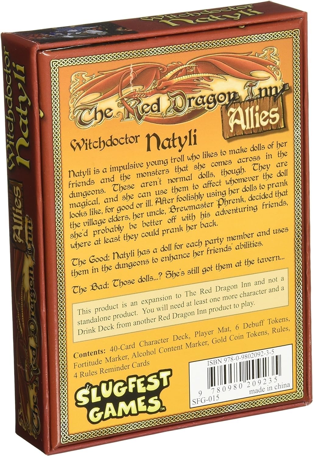 Slugfest Games Red Dragon Inn: Allies - Witchdoctor Natyli (Red Dragon Inn Expansion) Board Game (SFG015) (Pack of 2)