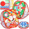Liliful Christmas 3 in 1 Bean Bag Toss Game Set Christmas Party Games for Families Collapsible Cornhole and Dart Board Yard Outdoor Indoor Games for Boys and Girls Toys Xmas Activities Party Favors