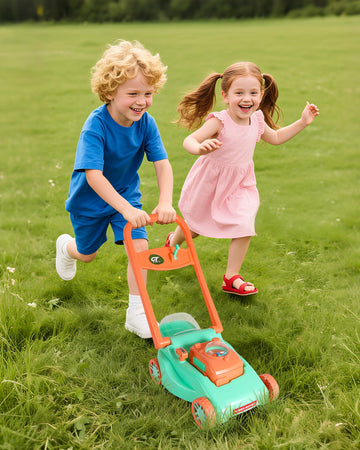 Kids Lawn Mower with Realistic Grass-Cutting Action and Sounds-No Batteries Required | Kids Lawn Mower