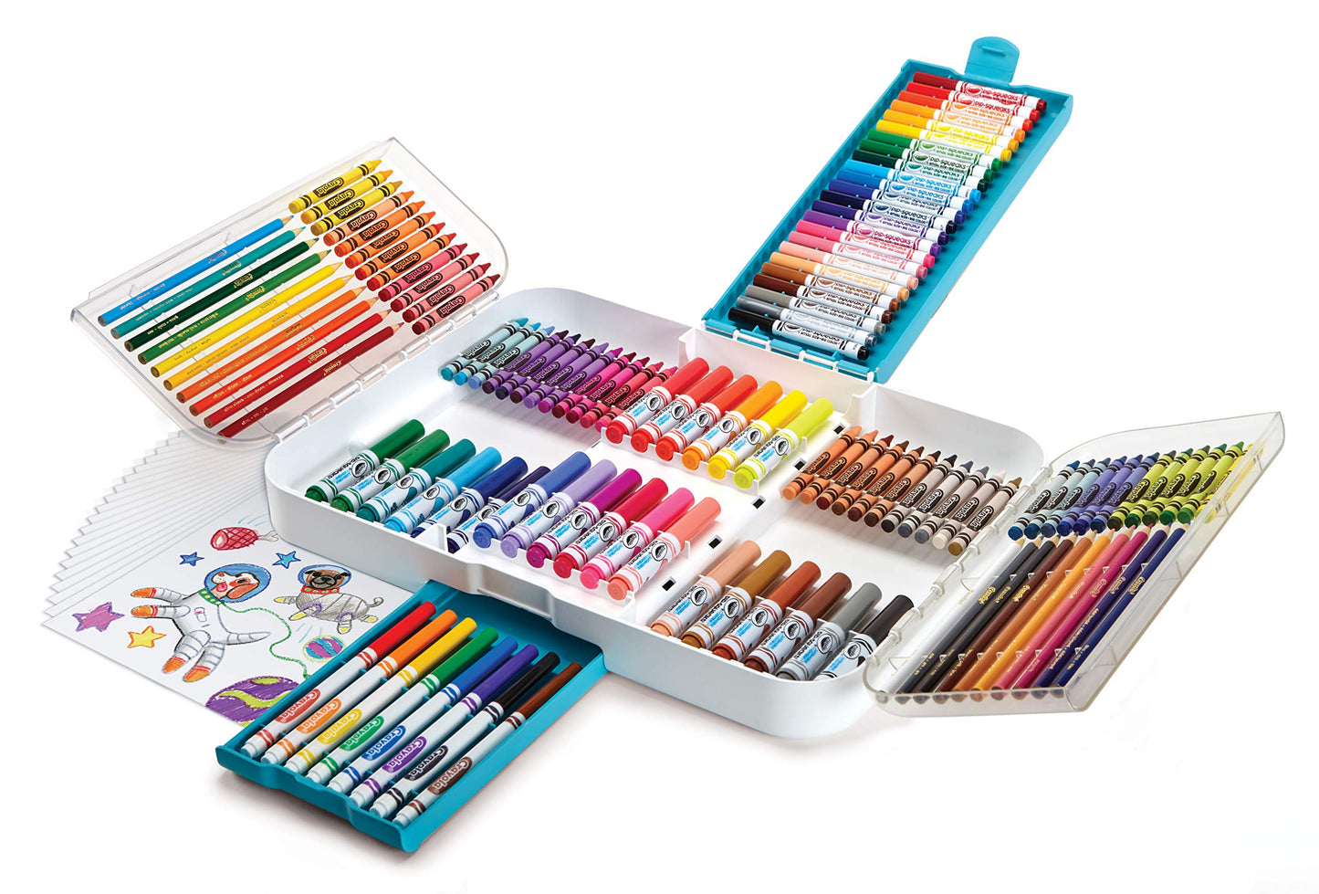 Crayola Ultra Smart Case, 150 Pieces, Art Set For Kids, Gift, (Model: 04-6810)