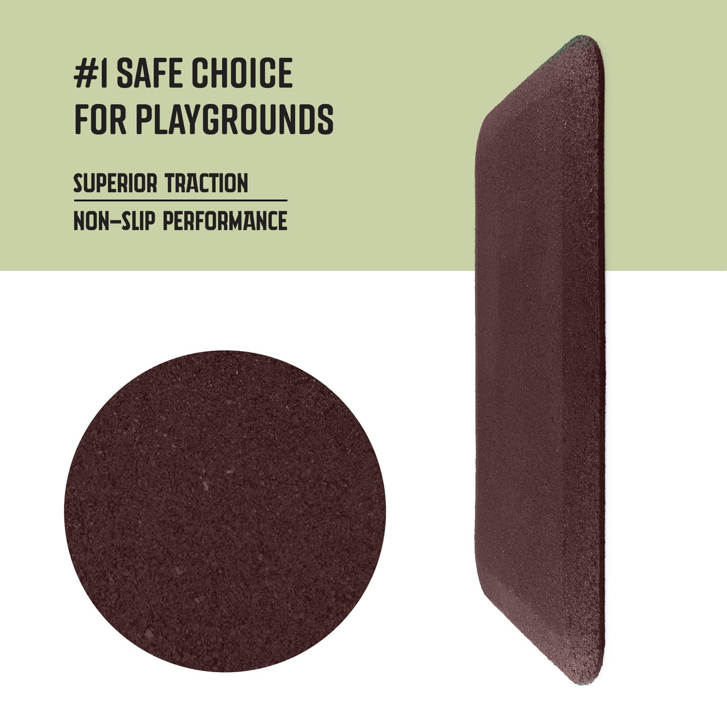 Playsafer Playground Safety Rubber Wearmat For Swingsets And Slides - 1'' Thick X 24'' W X 40'' L (1 Pack, Red)