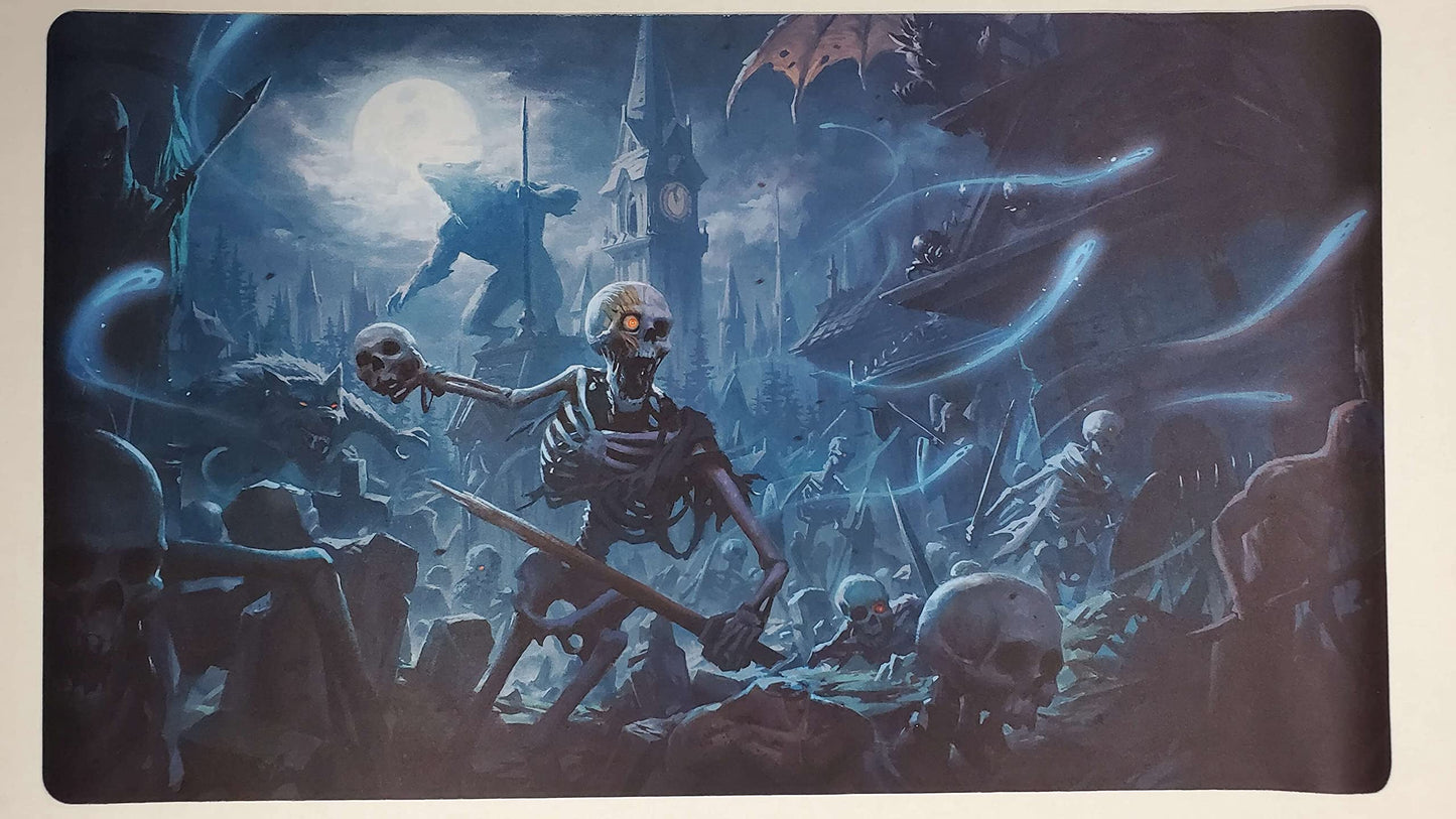 Fantasy North - The Midnight Hour - Tcg Trading Card Game Playmat And Mouse Pad - 24 X 14 Inches - Perfect For Magic Mtg Command