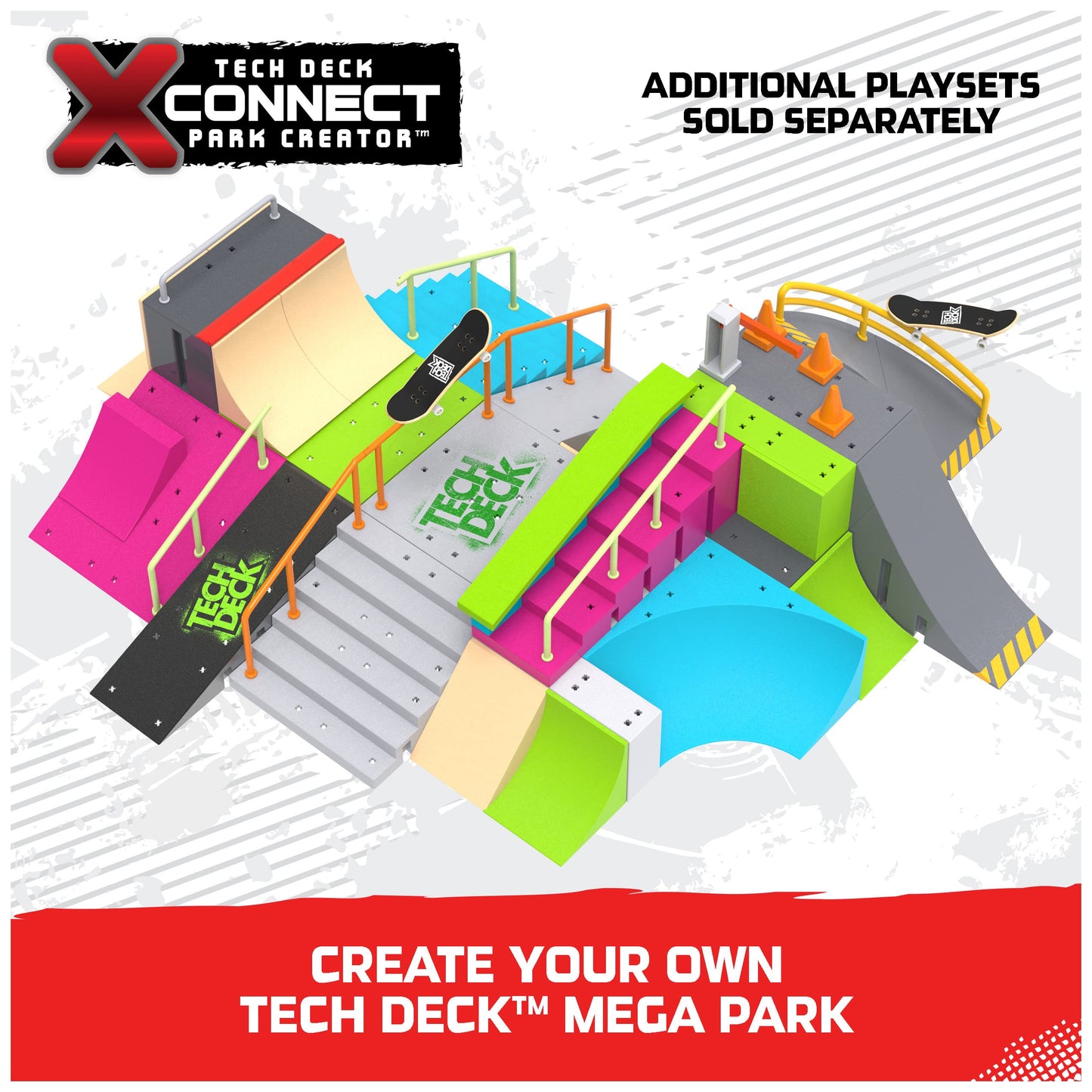 TECH DECK Flip N Grind X-Connect Park Creator Customizable and Buildable Ramp Set with limited availability Fingerboard Kids Toy for Boys and Girls Ages 6 and up