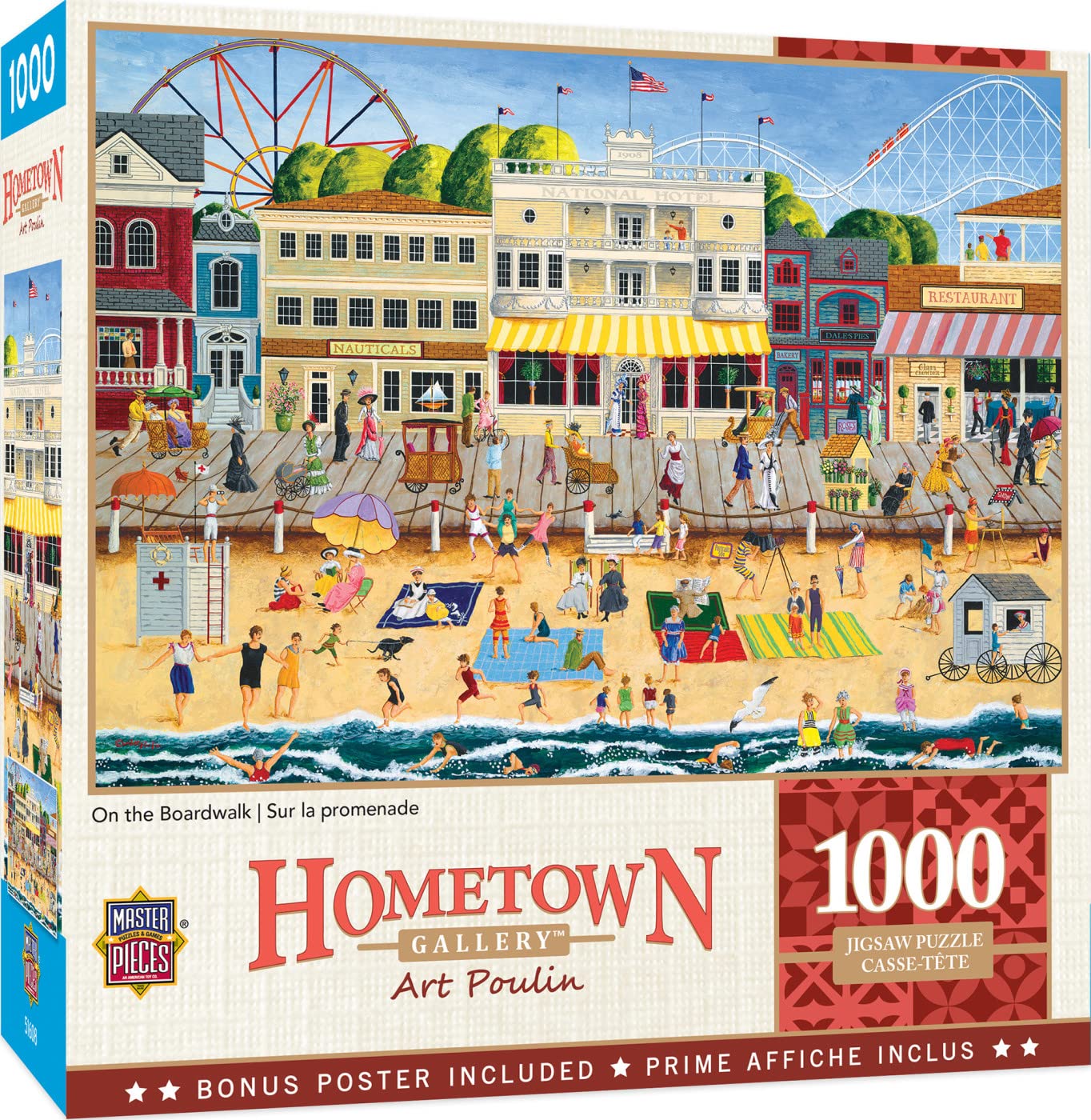 Masterpieces - 1000 Piece Jigsaw Puzzle, On The Boardwalk, Fun For Adults, Family, Kids, 19.25'' X 26.75''