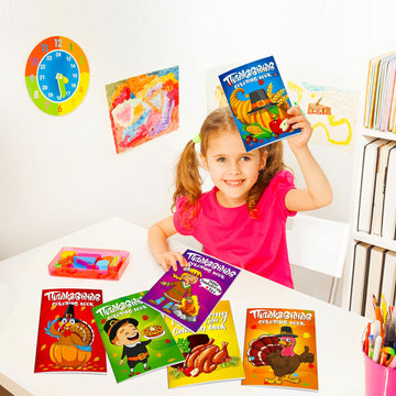 Omgouue 36Pcs Thanksgiving Coloring Books Kids Cute Thanksgiving Coloring Book For Kids All Ages Indoor Activities At Home Party Favors Gift Supplies