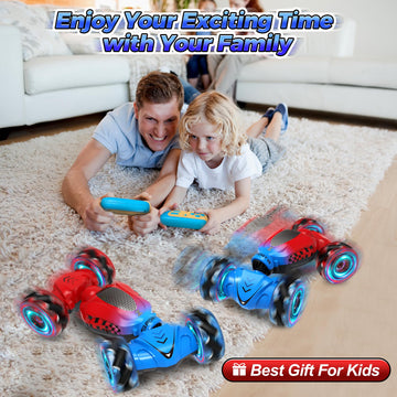 Nitigo Remote Cars For Kids Ages 4-8, Toys For Ages 5-7, Gift For 4 5 6 7 8-13 Years Old, Gesture Sensing Rc Stunt Car With Ligh