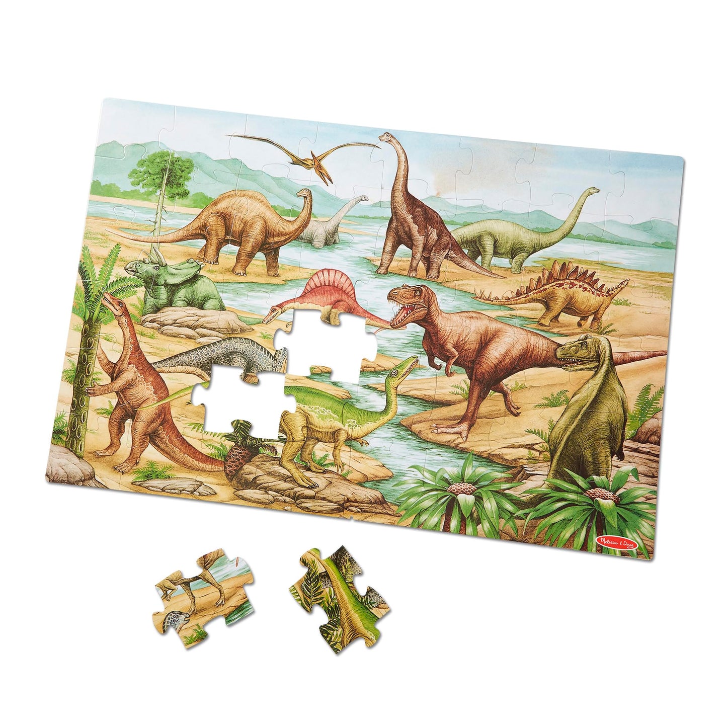 Melissa & Doug Floor Puzzle Dinosaurs Toys & Games Puzzles Lci421