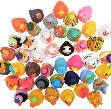 Assorted Colorful Rubber Duckies (2') Ducks Ducky Duck Ducking (50 Pack) Jeep Ducking Bath Tub Pool Toy