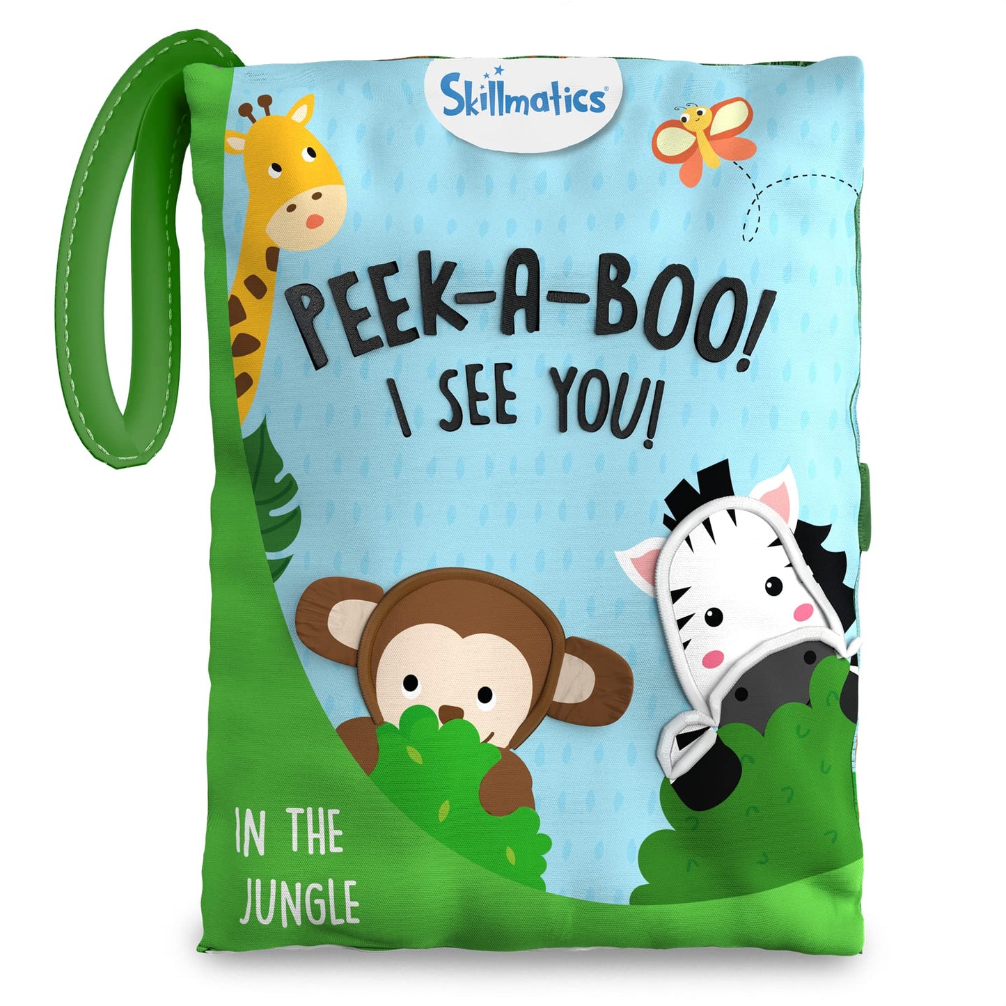 Skillmatics Peek-A-Boo Jungle Book - Soft Cloth Book For Baby, Infant & Toddler Toys, Crinkle Pages For Sensory Play, Gifts For Ages 6 Months And Up