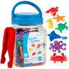 Edxeducation-13151 Aquatic Counters - Mini Jar Set Of 42 - Learn Counting, Colors, Sorting And Sequencing - Math Manipulative For Kids