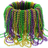 GiftExpress 144 pack Purple Gold Green Mardi Gras Beads Bulk, Mardi Gras Beads Necklaces Assortment, Throw Beads in Bulk, Gaspar