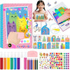 Super Toy Rainbow Scratch Art Squeeze Dot Painting Kit For Kids, Rainbow Scratch Magic Paper Diy Postcard Activity Set, Magic Do
