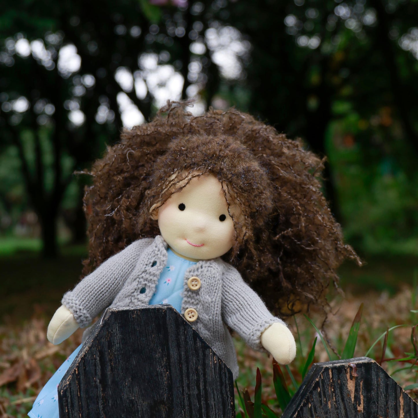 Blissfulpixie Handmade Waldorf Louise - 12'' Soft Girl Rag Doll With Cute Plush, Ideal First Doll For Babies & Toddlers