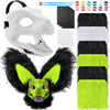 Seenelling 13 Pcs Diy Dino Mask Kit Hard Plastic Dinosaur Mask Furry Therian Dino Costume Kit Animal Dinosaur Party Costume(Natu