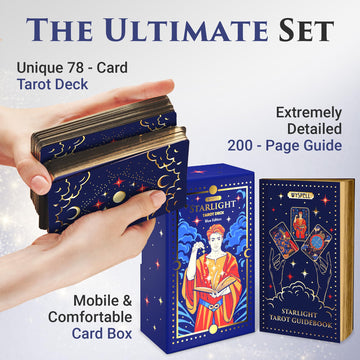 Wyspell Blue Starlight Tarot Deck: Starry Sky-Inspired Tarot Cards With Guide Book - Unique Tarot Cards Set- Tarot Cards For Beginners