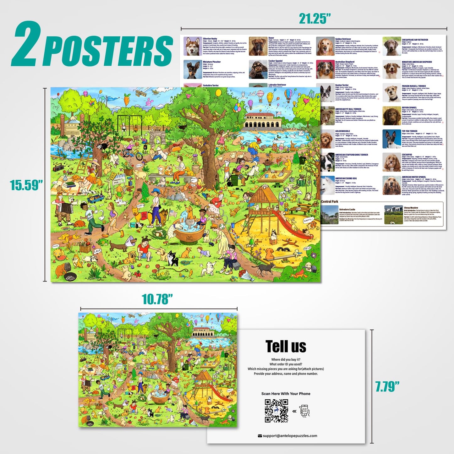 Antelope - 1000 Piece Puzzle For Adults, Dog Park Jigsaw Puzzles 1000 Pieces - 1000 Pieces High Resolution, Matte Finish, Smooth Edging, No Dust Leisure Animal Puzzle