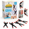 PICK A TOY 24 Sticky Wall Climbing Black Ninjas – Plastic DIY Costume Stickers for Kids' Parties, Easter, Birthdays