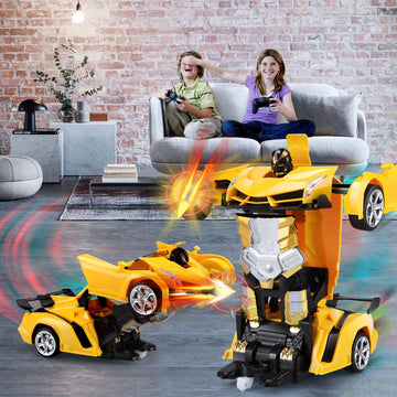 Remote Control Car Toys - Transforming RC Cars for Kids & Boys Toys - One Button Transformation and 360 Degree Rotating Drifting