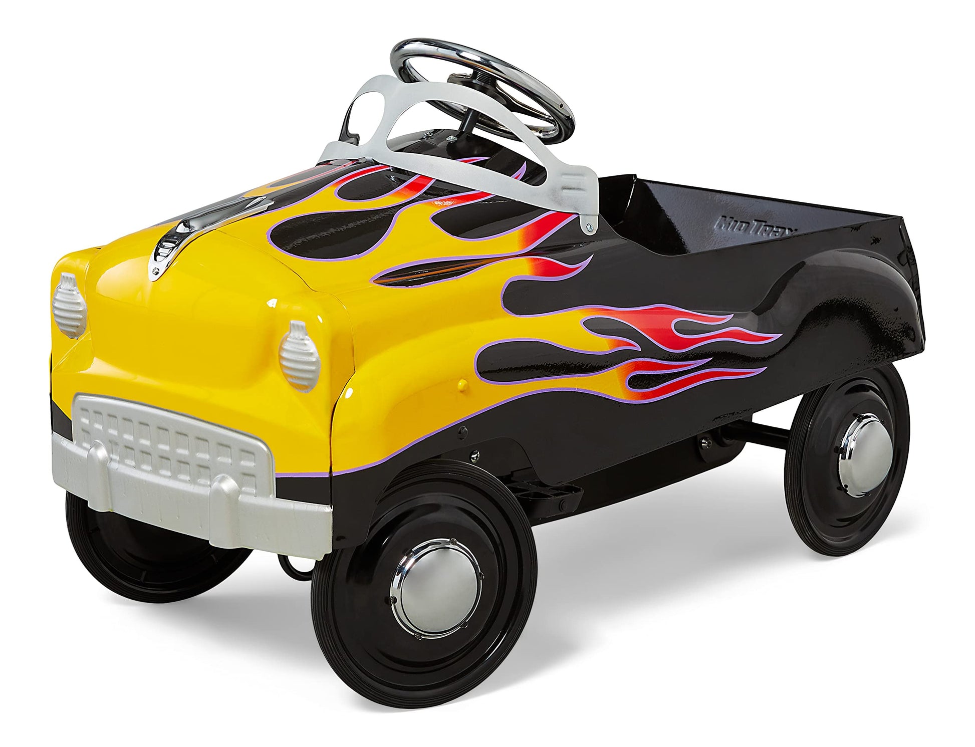 Kid Trax Toddler Classic Pedal Car, Kids 3-5 Years Old, Max Weight 60 lbs, Durable Steel, Street Rod, Large
