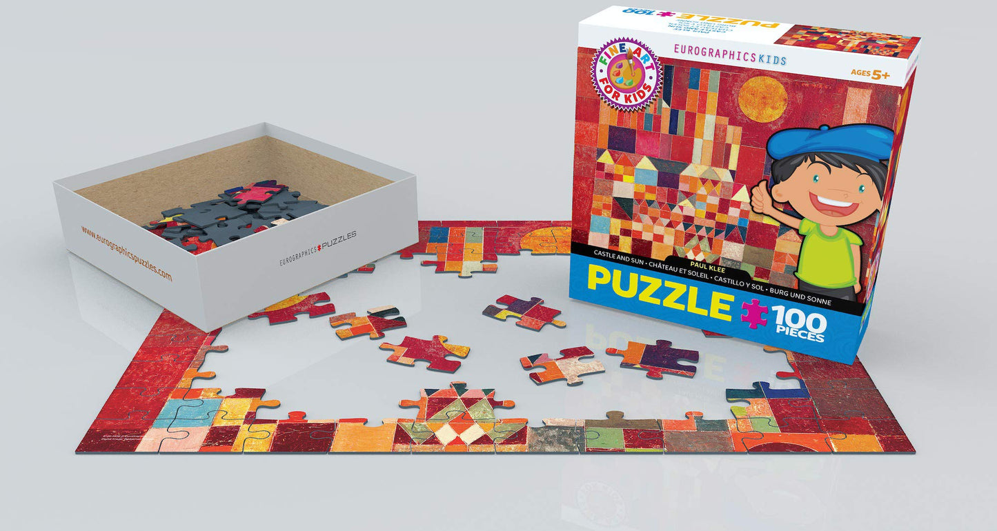 Eurographics Castle And Sun By Paul Klee 100-Piece Puzzle, Multi