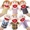 Lenwen 6 Pcs Family Hand Puppet Set 11.8 Inch Family Members Puppets With Movable Mouth Soft Plush Hand Puppet For Boys And Girls Teens Storytelling Play School Teaching Preschool (Light Skinned)