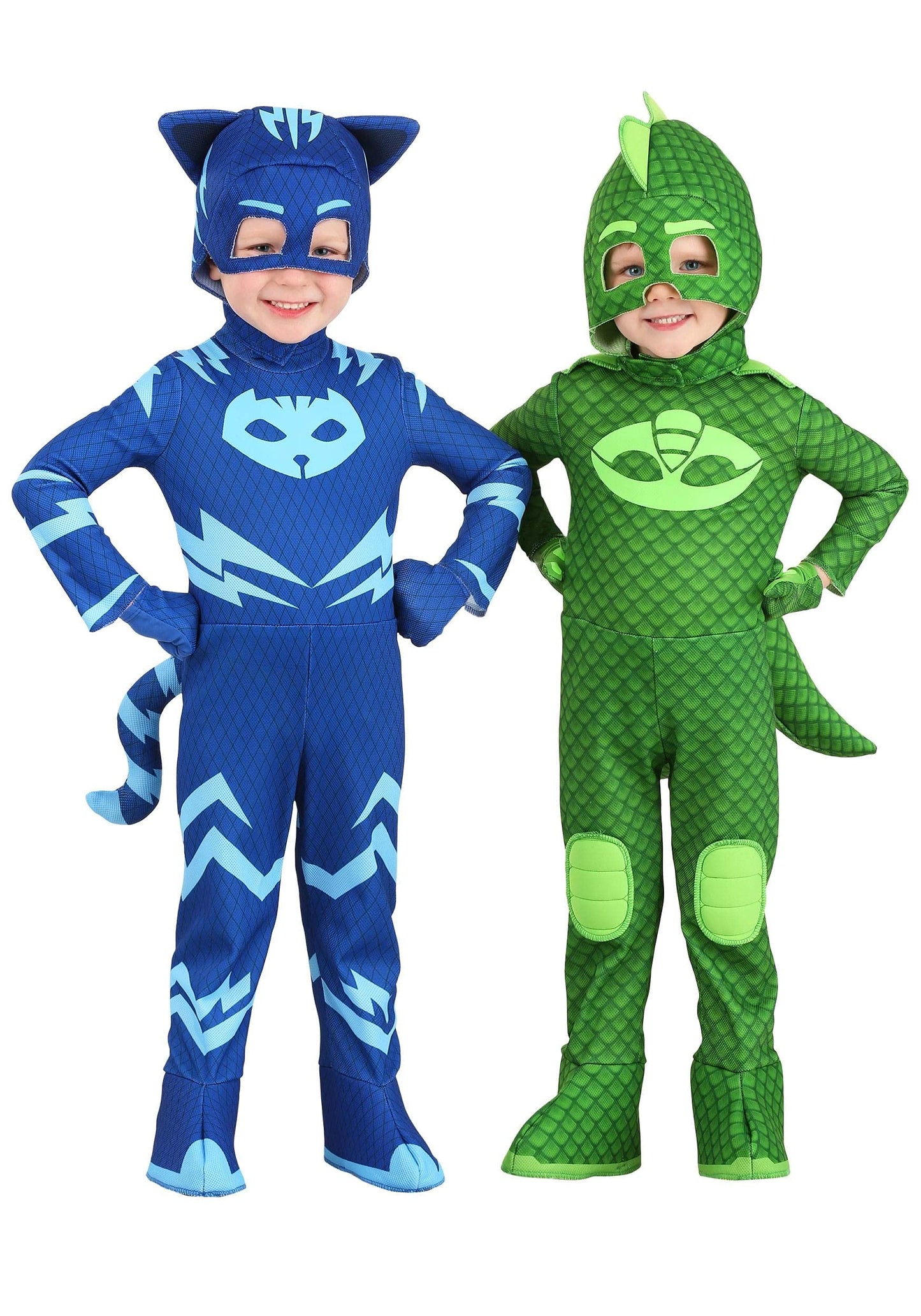 Disguise Gekko Costume, Official Pj Masks Glow Costume Jumpsuit And Mask, Toddler Size (7-8)