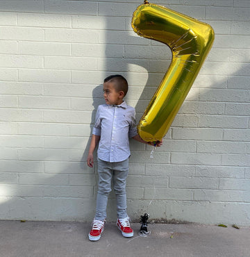 Gold Number 7 Balloon 40 Inch, 7 Balloon Number, 7Th Birthday Decorations, Gold Party Supplies For Boys Girls