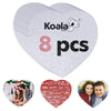Koala Sublimation Blank Puzzle Heart Shaped 120 Pieces of Each Set, 8 Sets Heat Transfer Printing White Puzzle for Customize Uni
