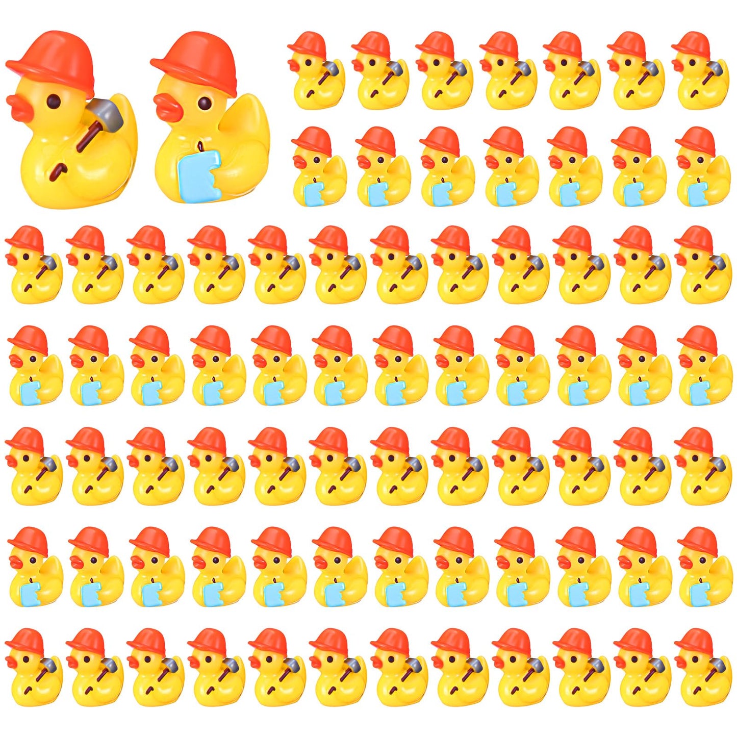 VioraWhite 50 Set Pcs Themed Ducks Mini Resin Ducks Figures Tiny Resin Figures Party Favors Party Decorations for Crafts Making