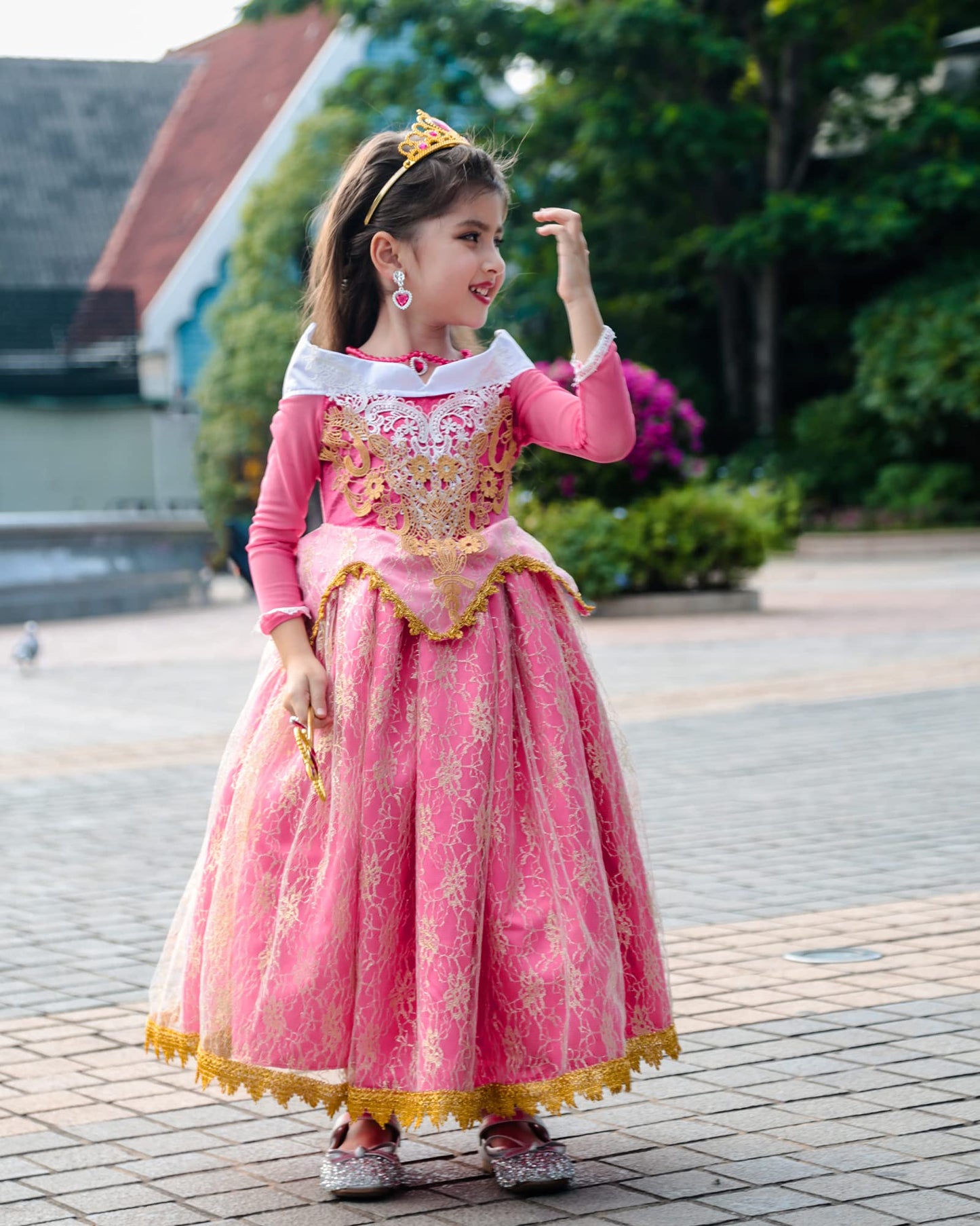 Axaxa Aurora Costume For Girls Halloween Costume Fancy Birthday Party Dress Up With Accessories 3-8T