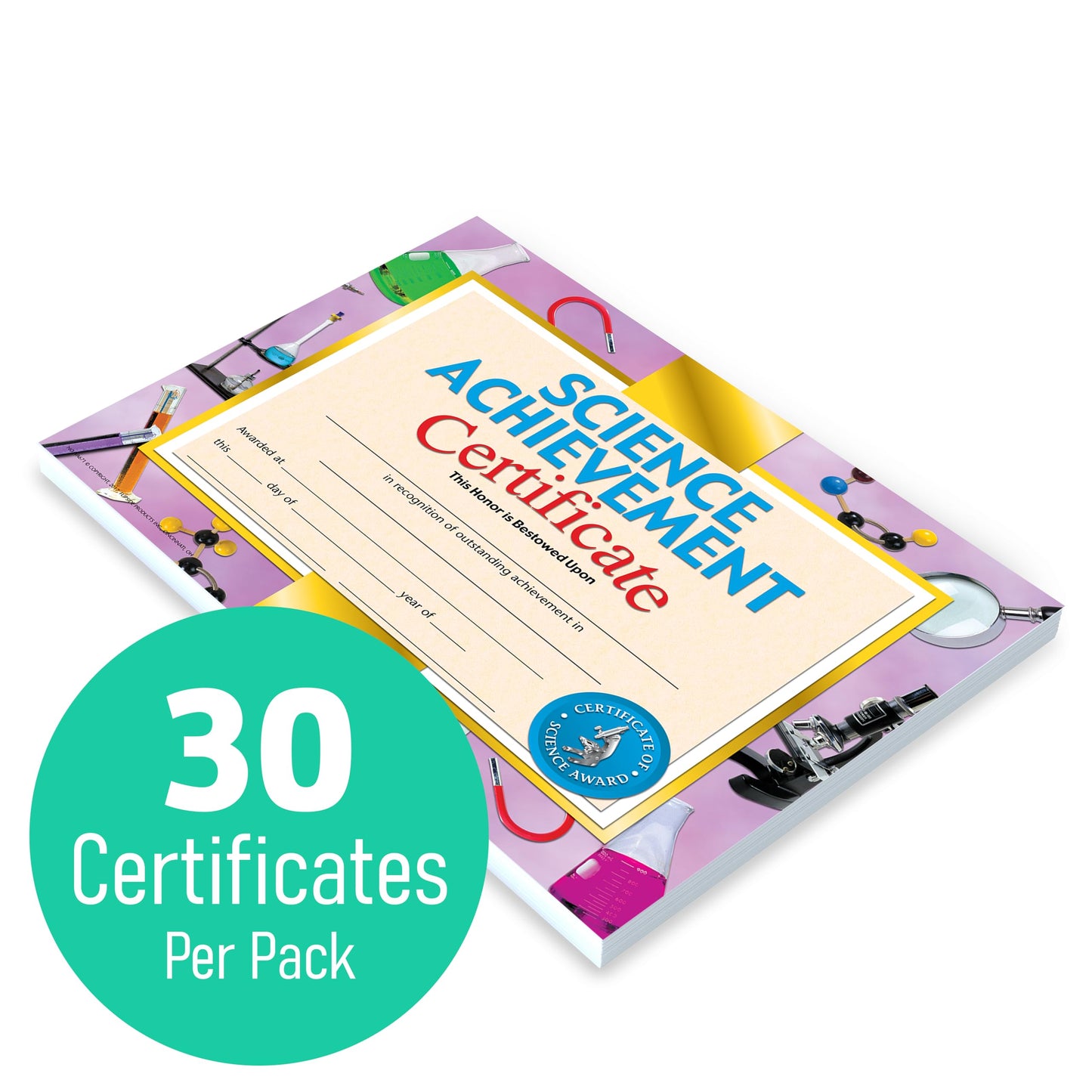 Hayes Science Achievement Certificate, 8.5'' X 11'', Pack Of 30