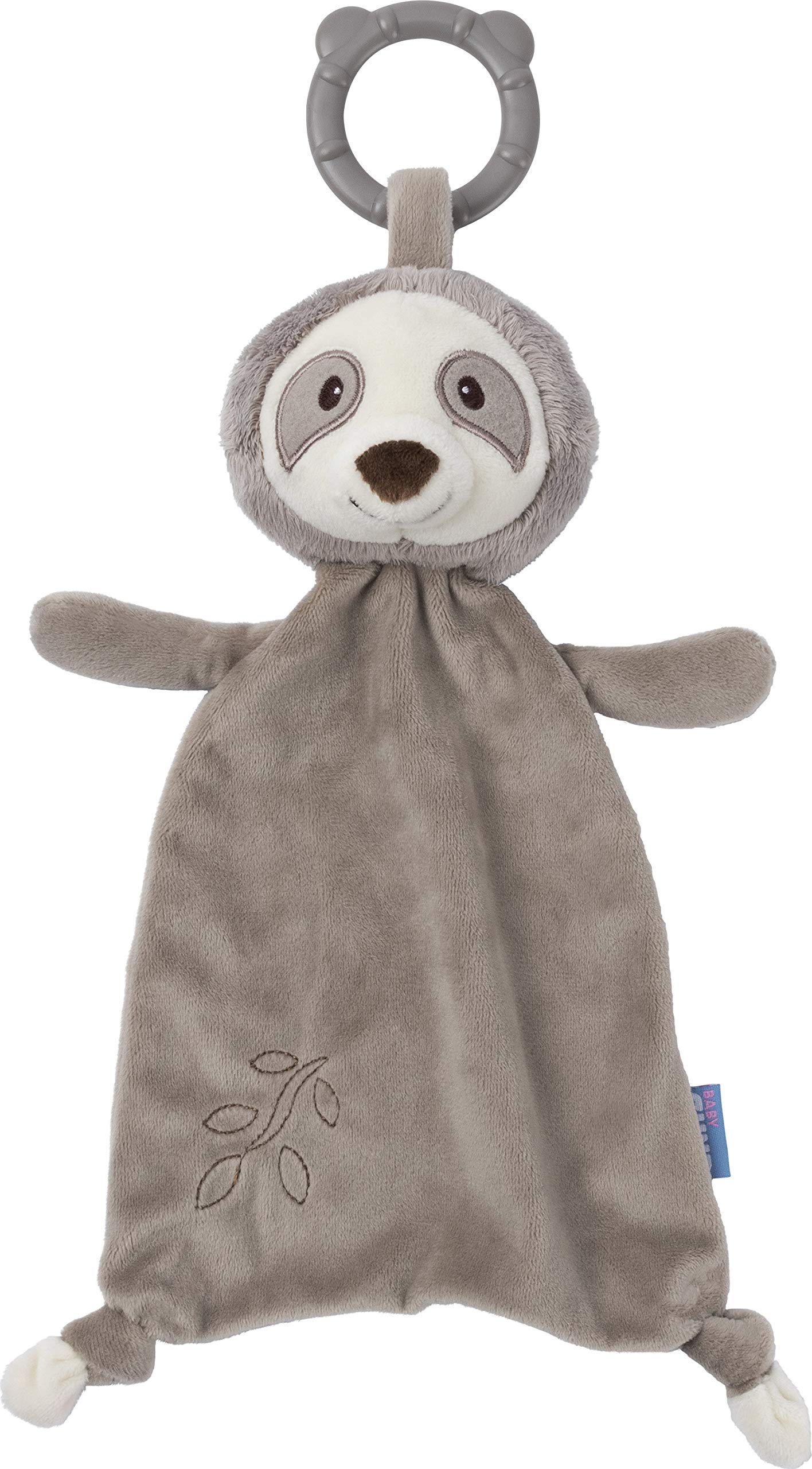 Spin Master Baby GUND Sloth Teether Lovey Plush Security Blanket, Gray, Model 6054287, Soft Polyester Material