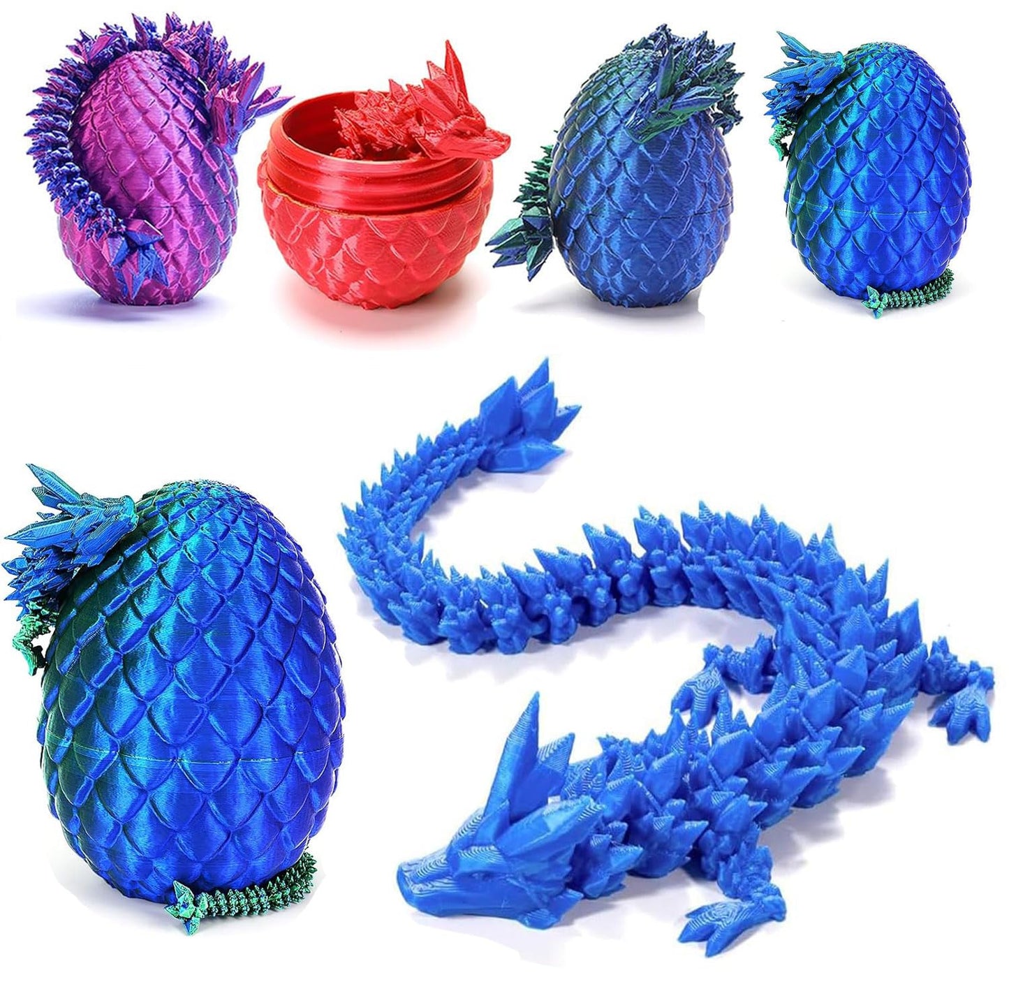 Executive Desk Toys Easter Egg, 3D Printed Dragon, Fidget Dragon Eggs With Dragon Inside, Dragon Toy Dragon Egg Fidget Toy, Fidg