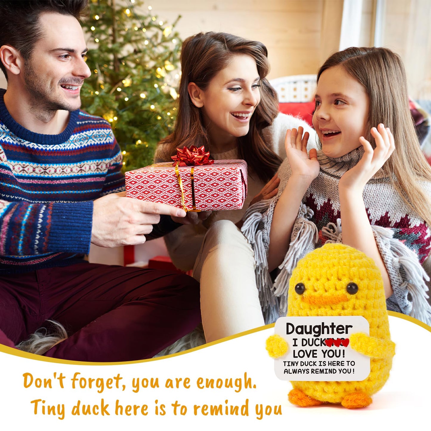 Mbl Birthday Gifts For Daughter From Mom - Handmade Crochet Knitted Duck For Daughters From Mother Dad, To My Daughter Birthday