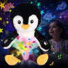 Cuteoy Musical Penguin Plush Night Light Projector, 11" Black Stuffed Animal Soother with Lullabies for Kids, Model CT0030