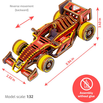 WOODEN.CITY Engineering DIY Wooden Model to Built - Model Car Kits - enhanced 3D Wooden Puzzles for mature-themeds - Detailed Model Kits for Enthusiasts and Collectors (Roadster Model Car Kits)