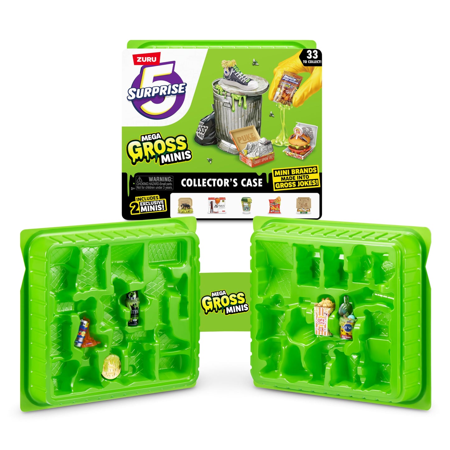 5 Surprise Mega Gross Minis Collector'S Case By Zuru Boys Mystery Collectible Surprise Unboxing Rare Exclusive, Toys For Boys An